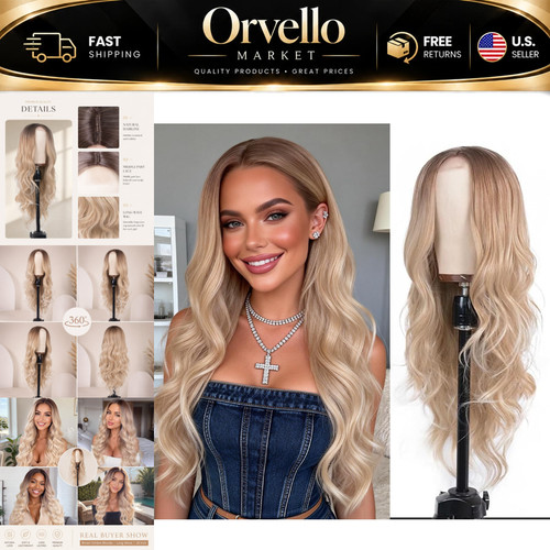 Long wavy brown blonde - brown,