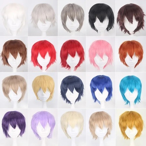 Unisex anime short wig - anime,
